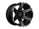 Tuff A.T. T12 Satin Black with Milled Spokes and Brushed Inserts 5-Lug Wheel; 22x10; -25mm Offset (02-08 RAM 1500, Excluding Mega Cab)