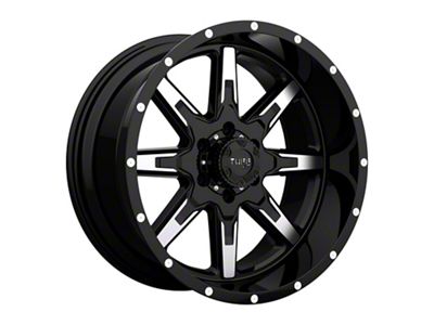 Tuff A.T. T15 Gloss Black with Machined Face 6-Lug Wheel; 20x10; -19mm Offset (19-24 RAM 1500)