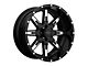 Tuff A.T. T15 Gloss Black with Machined Face 6-Lug Wheel; 20x10; -19mm Offset (19-24 RAM 1500)