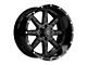 Tuff A.T. T15 Satin Black with Gloss Black Lip 6-Lug Wheel; 20x10; -19mm Offset (19-24 RAM 1500)