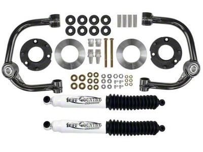 Tuff Country 3-Inch Front Uniball Upper Control Arm Suspension Lift Kit with SX8000 Shocks (21-24 4WD F-150 w/o CCD System, Excluding Raptor & Tremor)