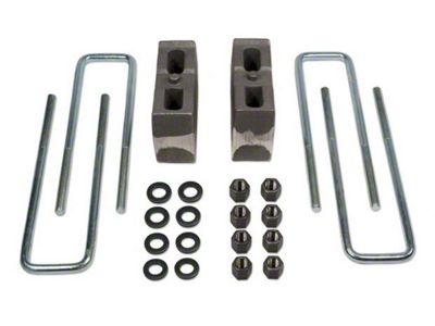 Tuff Country 4-Inch Rear Lift Block and U-Bolt Kit (07-24 4WD Sierra 1500)