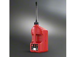 Tuff Jug 5-Gallon Jug with Auto Stop Spout and Black Storage Cap; Red 