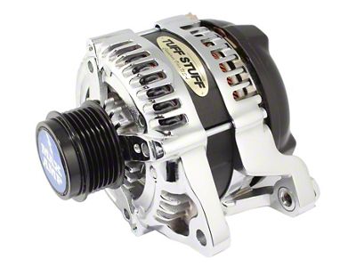 Tuff Stuff Performance Alternator with 6-Groove Pulley; 175 High Amp; Chrome (11-15 3.7L, 5.0L F-150)