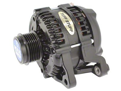 Tuff Stuff Performance Alternator with 6-Groove Pulley; 175 High Amp; Stealth Black (11-15 3.7L, 5.0L F-150)