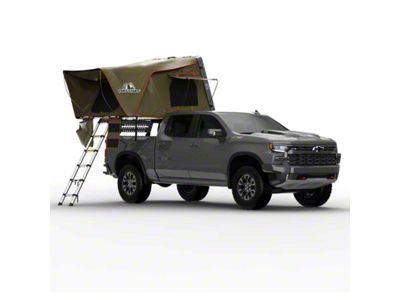 Tuff Stuff Overland Alpha 3-Person Hard Top Side Open Tent; Gray (Universal; Some Adaptation May Be Required)