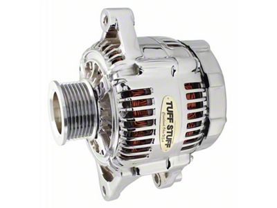 Tuff Stuff Performance Alternator with 7-Groove Pulley; 175 AMP; Chrome (99-01 3.9L, 5.2L, 5.9L Dakota)