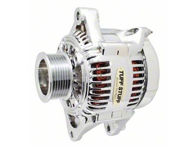 Tuff Stuff Performance Alternator with 7-Groove Pulley; 175 AMP; Polished (92-96 3.9L, 5.2L Dakota)