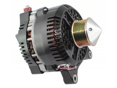 Tuff Stuff Performance Alternator with 8-Groove Bullet Pulley; 225 AMP; Black (97-02 4.6L F-150; 97-01 5.4L F-150)