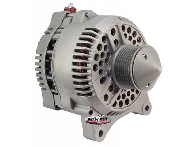 Tuff Stuff Performance Alternator with 8-Groove Bullet Pulley; 225 AMP; Factory Cast (97-02 4.6L F-150; 97-01 5.4L F-150)