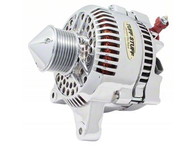 Tuff Stuff Performance Alternator with 8-Groove Bullet Pulley; 225 AMP; Polished (97-02 4.6L F-150; 97-01 5.4L F-150)