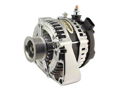 Tuff Stuff Performance OEM Wiring LS Alternator with 6-Groove Pulley; 225 AMP; Chrome (Universal; Some Adaptation May Be Required)