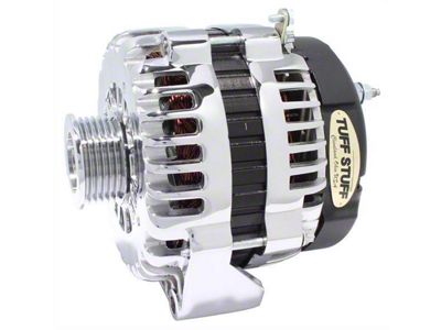 Tuff Stuff Performance Alternator with 6-Groove Pulley; 180 Amp; Chrome (2007 4.8L Tahoe)