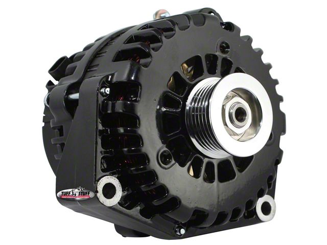 Tuff Stuff Performance Alternator with 6-Groove Pulley; 180 Amp; Stealth Black (2007 4.8L Yukon)