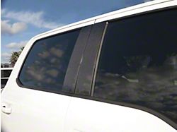 Door Pillar Accent Trim; Domed Carbon Fiber (15-20 F-150 SuperCab & SuperCrew w/ Key Pad)