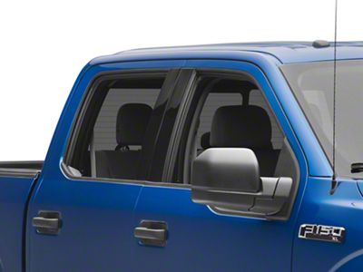 Door Pillar Accent Trim; Matte Black (15-20 F-150)