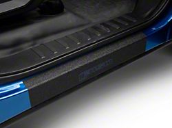 Front Door Sill Protection with F-150 Logo; TUF-LINER Black; Black and Blue (15-24 F-150)