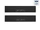Front Door Sill Protection with F-150 Logo; Raw Carbon Fiber; Black and Gray (15-20 F-150)