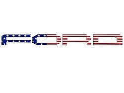 Front Grille Letter Overlays; American Flag Edition (17-20 F-150 Raptor)
