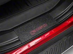 Rear Door Sill Protection with F-150 Logo; TUF-LINER Black; Black and Red (15-24 F-150 SuperCrew)