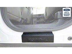 Rear Door Sill Protection with Raptor Logo; TUF-LINER Black; Black and Gray (15-24 F-150 SuperCrew)