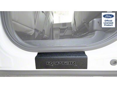 Rear Door Sill Protection with Raptor Logo; TUF-LINER Black; Black and Gray (15-24 F-150 SuperCrew)