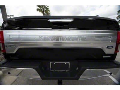 Tailgate Insert Letters; Brushed Silver (18-20 F-150 King Ranch)