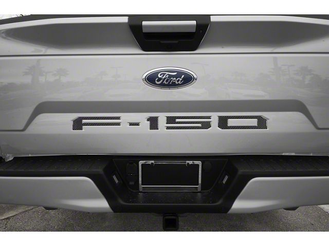 Tailgate Insert Letters; Domed Carbon Fiber (18-20 F-150 w/o Tailgate Applique)
