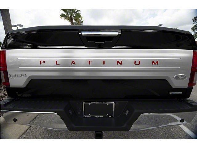 Tailgate Insert Letters; Gloss Red (15-17 F-150 Platinum)