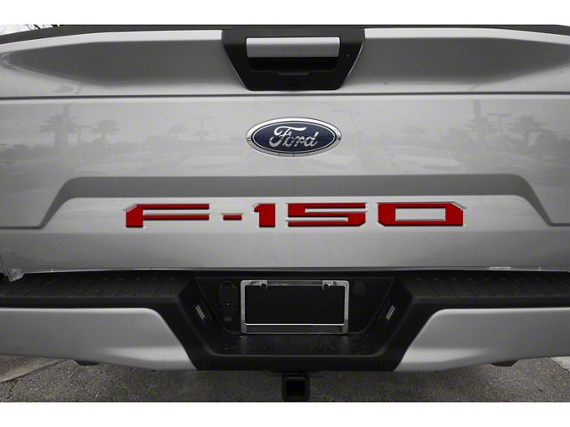 Tailgate Insert Letters; Gloss Red (18-20 F-150 w/o Tailgate Applique)