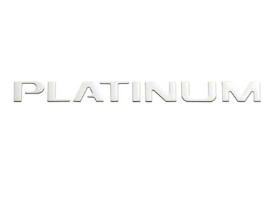 Tailgate Insert Letters; Gloss White (15-17 F-150 Platinum)
