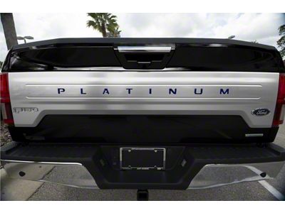 Tailgate Insert Letters; Lightning Blue (15-17 F-150 Platinum)