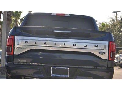 Tailgate Insert Letters; Matte Black (15-17 F-150 Platinum)