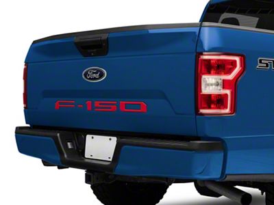 Tailgate Insert Letters; Matte Red (18-20 F-150 w/o Tailgate Applique)