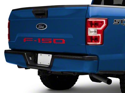 Tailgate Insert Letters; Red Metallic (18-20 F-150 w/o Tailgate Applique)