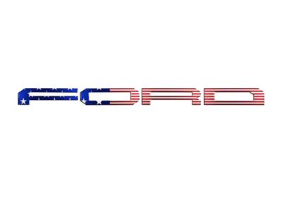 Tailgate Letter Overlays; American Flag Edition (17-18 F-150 Raptor w/ Tailgate Applique)
