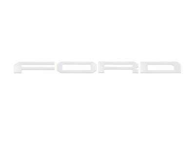 Tailgate Letter Overlays; Gloss White (17-20 F-150 Raptor w/ Tailgate Applique)