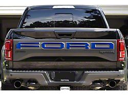 Tailgate Letter Overlays; Lightning Blue (17-18 F-150 Raptor w/ Tailgate Applique)