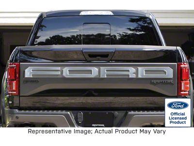 Tailgate Letter Overlays; Liquid Chrome (19-20 F-150 Raptor w/ Tailgate Applique)