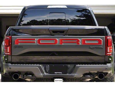 Tailgate Letter Overlays; Matte Red (17-18 F-150 Raptor w/ Tailgate Applique)