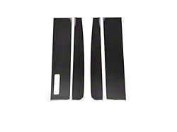 Door Pillar Accent Trim; Domed Carbon Fiber (17-22 F-350 Super Duty)