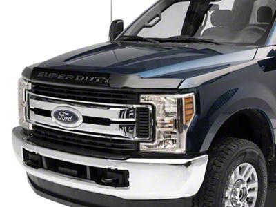 Hood Insert Letters; Matte Black (17-22 F-350 Super Duty)