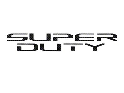 Hood Insert Letters; Raw Carbon Fiber (17-22 F-350 Super Duty)