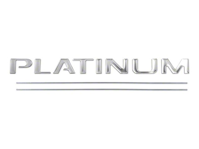 Tailgate Insert Letters; Brushed Silver (17-19 F-350 Super Duty Platinum)