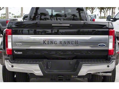 Tailgate Insert Letters; Domed Carbon Fiber (17-19 F-350 Super Duty King Ranch)