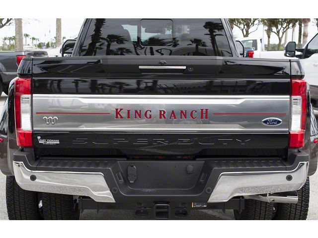 Tailgate Insert Letters; Gloss Red (17-19 F-350 Super Duty King Ranch)