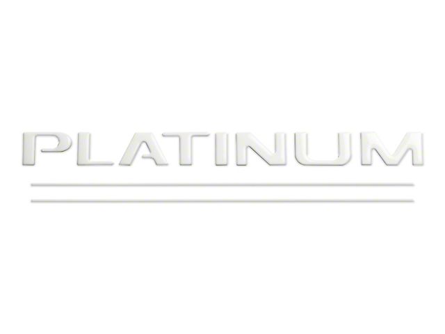 Tailgate Insert Letters; Gloss White (17-19 F-350 Super Duty Platinum)