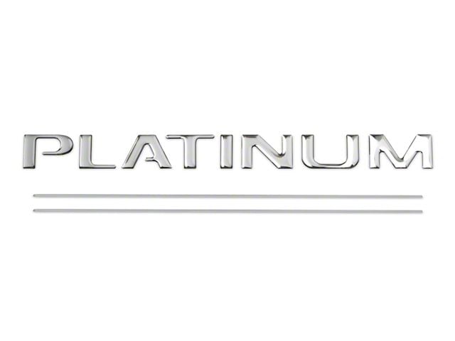Tailgate Insert Letters; Liquid Chrome (17-19 F-350 Super Duty Platinum)