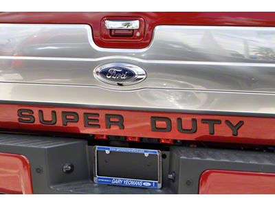 Tailgate Insert Letters; Matte Black (11-16 F-350 Super Duty)