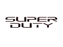 Hood Insert Letters; Gloss Black with Red Outline (17-22 F-250 Super Duty)